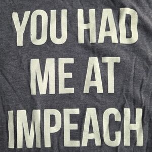 Bella Canvas Dark Gray Blue "Impeach" Political Tee, L